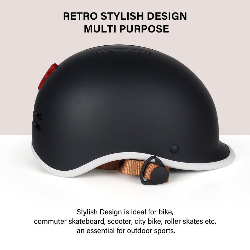Exclusky Bike Helmet for Adults Adjustable Cycling Helmet for Men & Women Safety Certified Bicycle Helmet for Commuting  Road Biking  Skating with USB Rechargeable Rear Light - Image 4